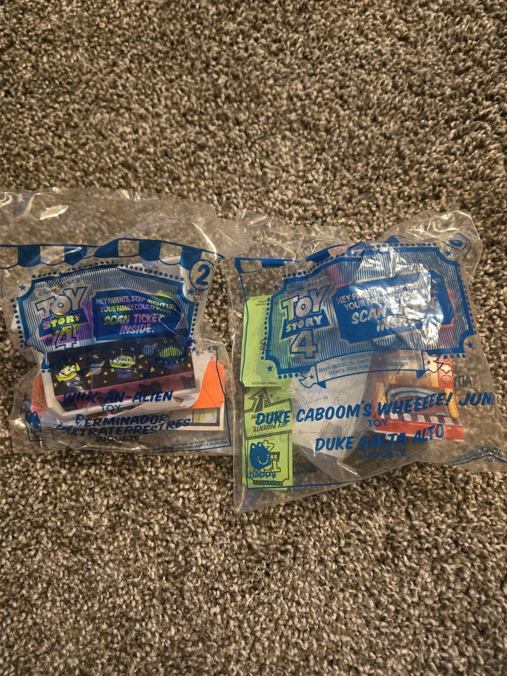 Toy Story 4 McDonald's Happy Meal Toys - Duke Caboom And Alien
